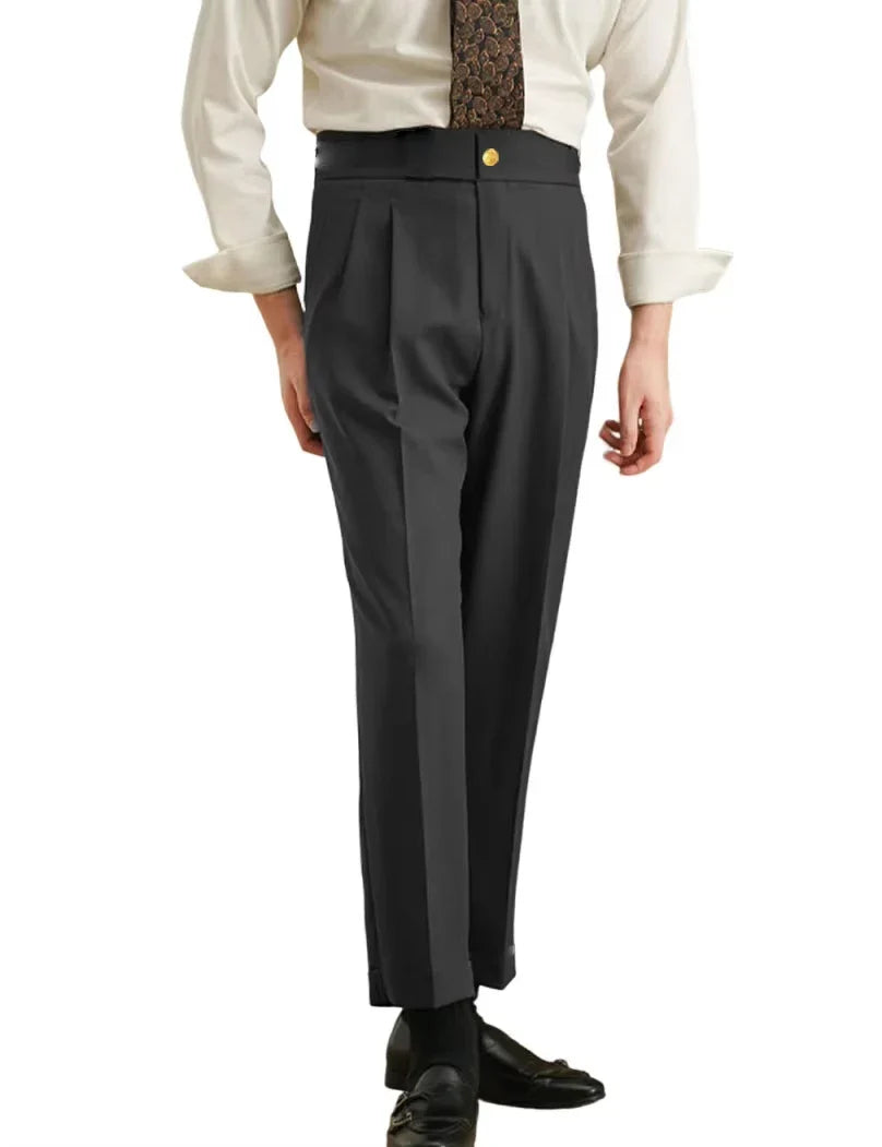 Customized Men's Suit Blazer Suit Pants Business Custom Suit Solid Color Metal Buckle Premium Men's Suit