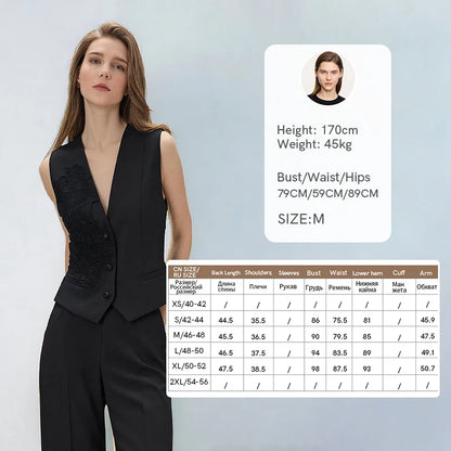 Women's Vest Top 2026 Summer New V Neck Sleeveless Lace Splicing Vest Elegant Office Straight Short Tank For Women 12622027