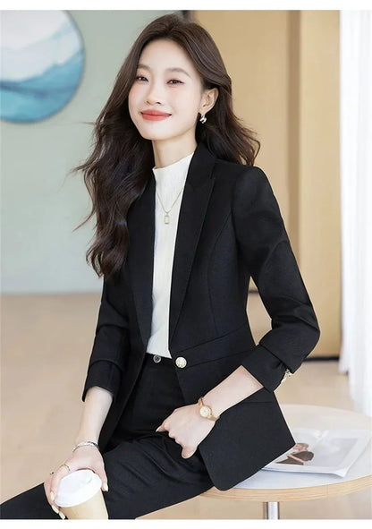 Women Blazers Spring Summer New Fashion Korean Silk Satin Suit V-neck Loose Top Jacket Single Button Suit Blazers Outerwear