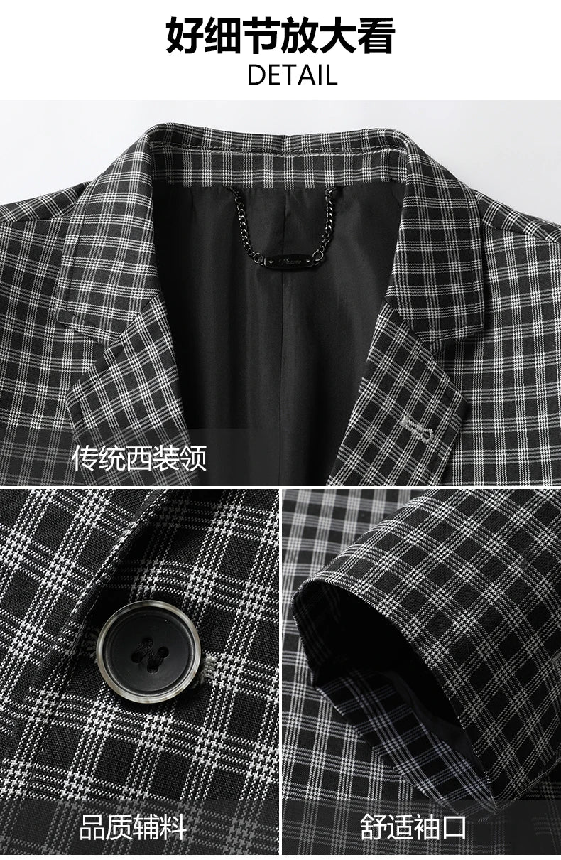 New High-End Soft Comfortable Men's Blazer Slim Fit Fashion Jacket For Young Men Daily Casual Home Wear Outerwear