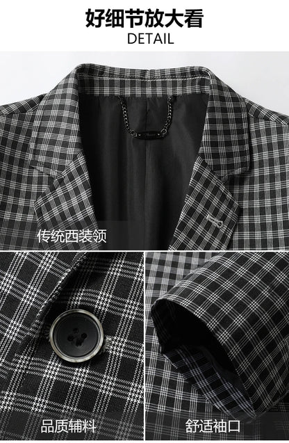 New High-End Soft Comfortable Men's Blazer Slim Fit Fashion Jacket For Young Men Daily Casual Home Wear Outerwear