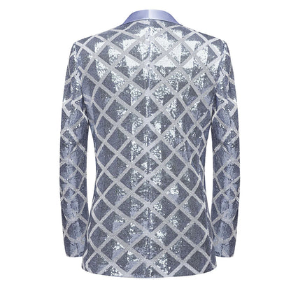 2023 New High Quality Handsome Fashion Boutique Men's Stereo Square Sequin Casual Dance Suit Jacket Boutique Fashion Suit Jacket