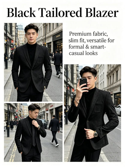 Mens Blazer Linen Blend Notched Lapel 1 Button Slim Fit Stitched Edge Patch Pockets Business Casual Daily Soft Breathable Jacket