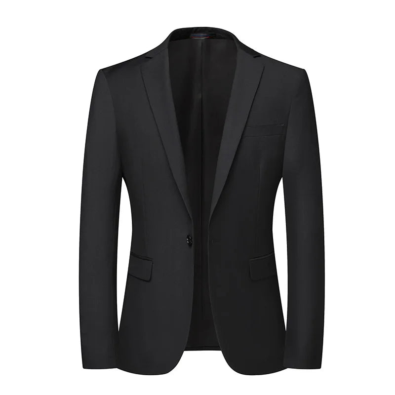 Blazer Fashionable Business Outdoor Gentleman, Trendy Solid Color Men, Formal Casual and Slimming Wedding Host Gentleman Blazer
