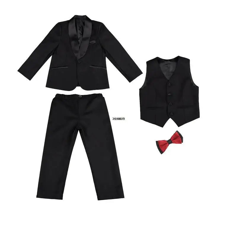 Flower Boys Piano Photography Suit Kids Party Ceremony Costume Children Birthday Wedding Prom Eve Wear Performance Tuxedo Dress