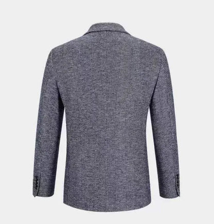 Wool Blend Classic Fashion Patterned Tweed Single-Breasted Blazer Jacket
