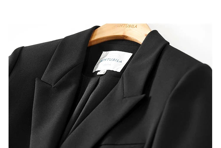 Black Blazer Suit Jacket Women 2026 Spring Fall Fashion Trend Elegant Office Ladies Work Wear Clothing 153XC3230X