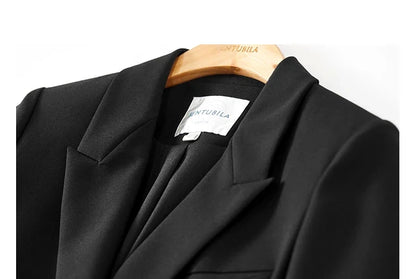Black Blazer Suit Jacket Women 2026 Spring Fall Fashion Trend Elegant Office Ladies Work Wear Clothing 153XC3230X