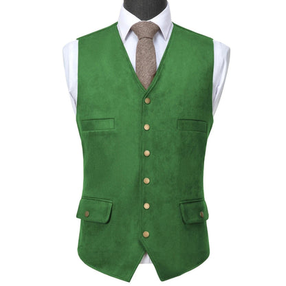 Men's Flannel Vest Single Breasted Waistcoat for Weddings & Formal Occasions